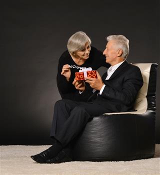 Senior Couple Sitting