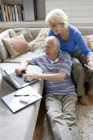 Senior Couple With Laptop