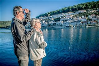 Senior Couple In Mediterranean Town