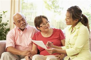 Senior Couple Receiving Financial Advice