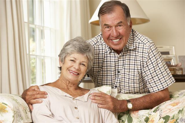 Senior Couple At Home Together