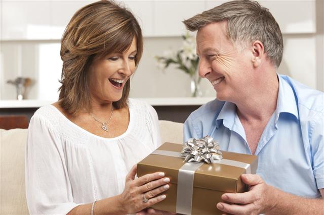 Man Giving Wrapped Gift