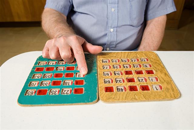 Senior Man Playing Bingo