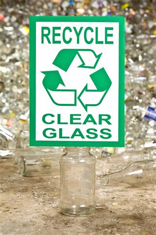 Recycle Clear Glass Sign
