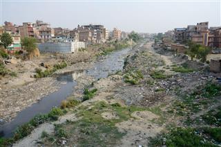 Polluted Slum Area