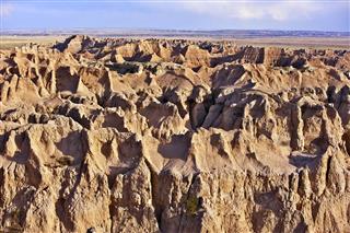 Sandy Landscape Of Badlands