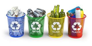 Trash Bins For Recycle Material