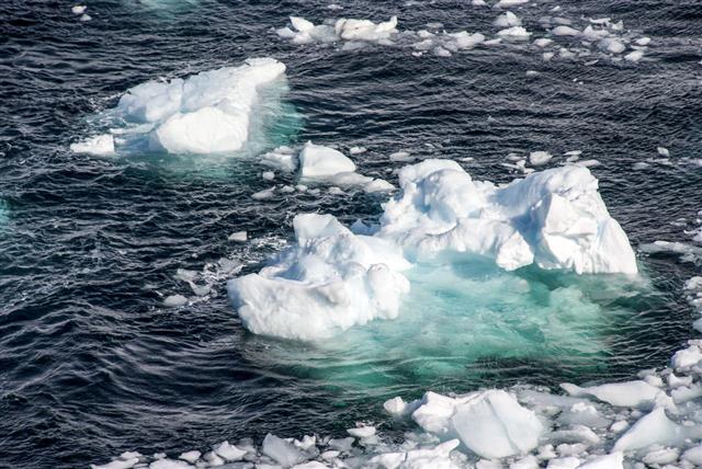 Antarctica Pieces Of Floating Ice