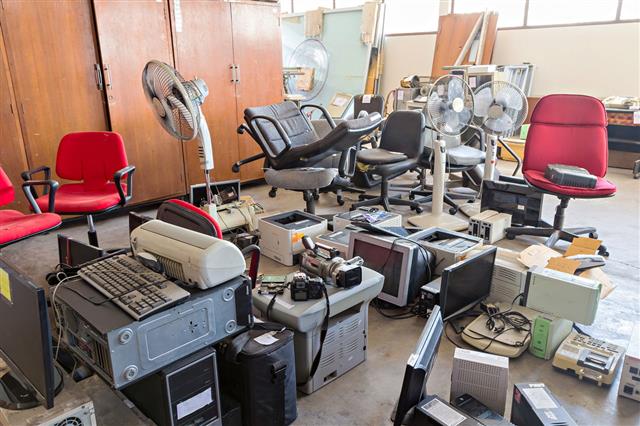 Broken Chairs And Electronic Waste