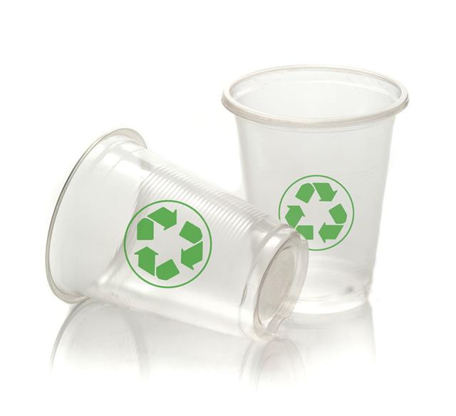 Recycle Symbol On Plastic Cup
