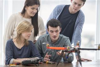 Students Developing A Drone