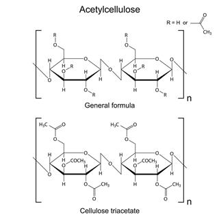 Structural Chemical Formula Of Acetyl Cellulose Polymer