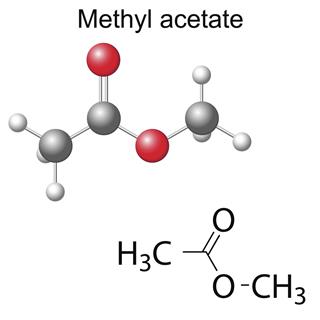 Chemical Formula And Model Of Methyl Acetate