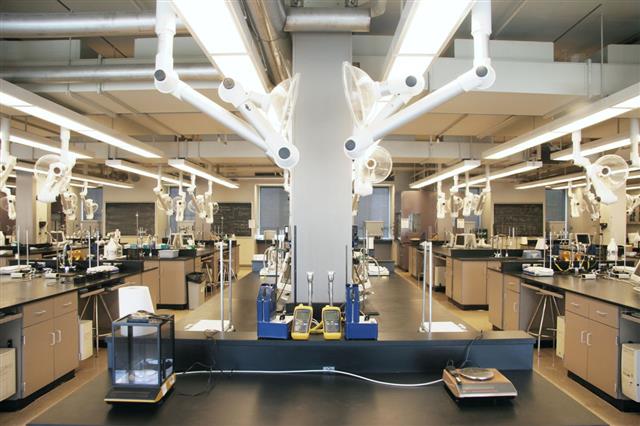 Chemistry Lab With Machinery And Equipment