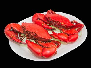 Steamed Mud Crab In Plate