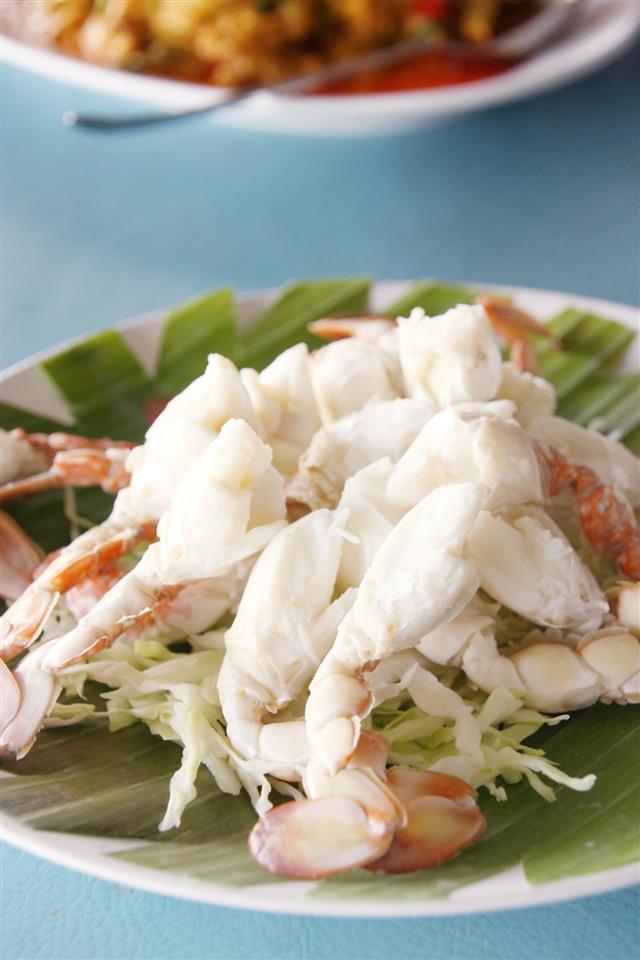 Boiled Crab Paddle Leg Seafood Cuisine