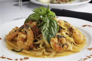 Shrimp And Linguine Fra Diavolo