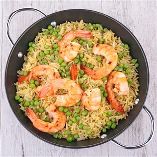 Rice Pea And Shrimps