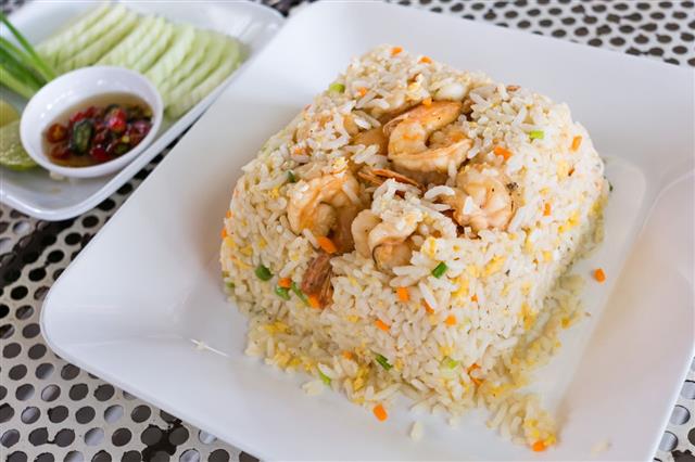 Fried Rice With Shrimps Thai Food