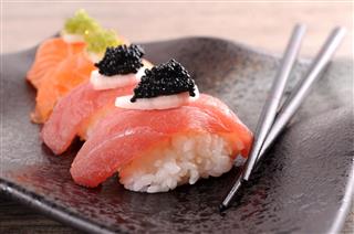 Tuna And Salmon Sushi