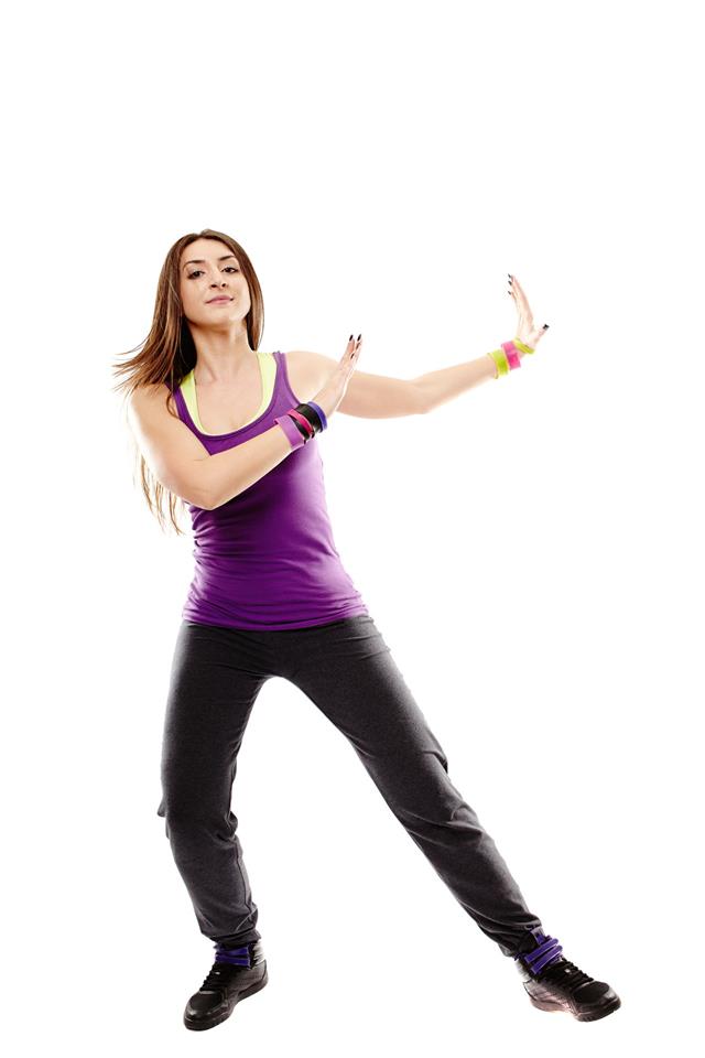 Athletic Woman Doing Dance Moves