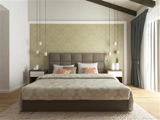 Modern bedroom, interior design