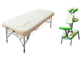 Massage bed and chair