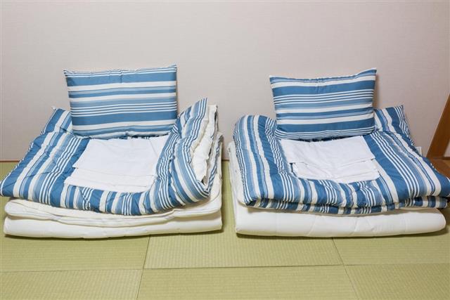 Twin mattress on Tatami mat