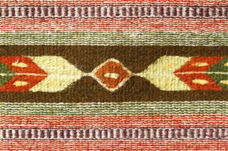 Traditional Mexican Wool Rug Detail