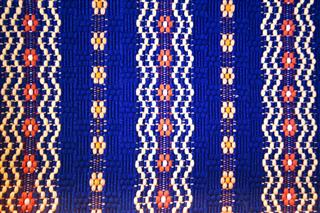Traditiona Mexican Cotton Woven Rug Extile Detail
