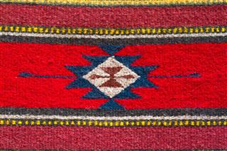 Traditional Mexican Wool Woven Rug