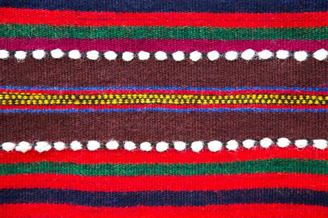 Colorful Handmade Bulgarian Woolen Rug