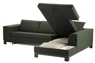 Couch bed with storage.