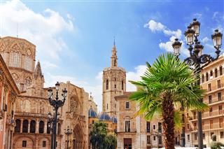 Square Of Saint Marys And Valencia Cathedral