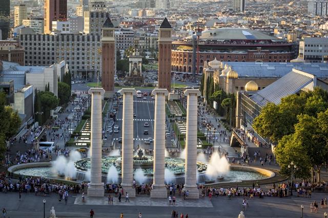 Magic Fountain In Barcelona Spain