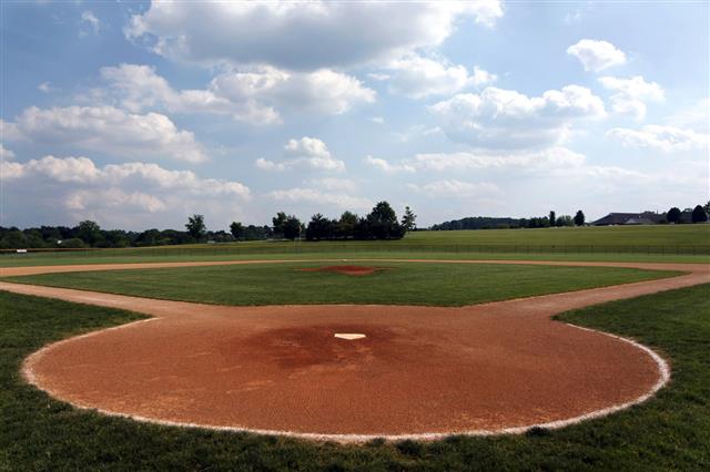 Baseball Field Shot On Field
