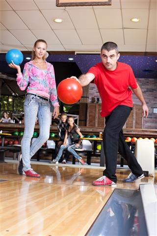 Players In The Bowling Alley