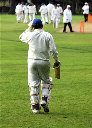 Batsman Going Out To The Field