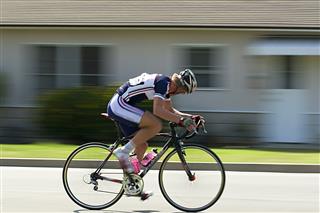 Cyclist In Race