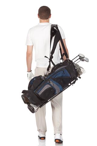 Man Walking With Golf Bag