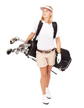 Woman With Golf Bag