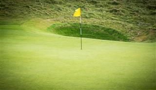 Golf Hole With Deep Hidden Bunker