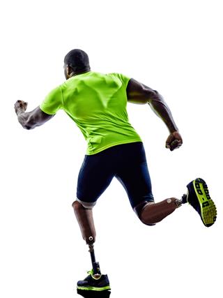 Man With Prosthetic Leg Running
