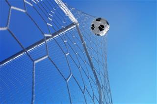 Soccer Ball In Net Goal