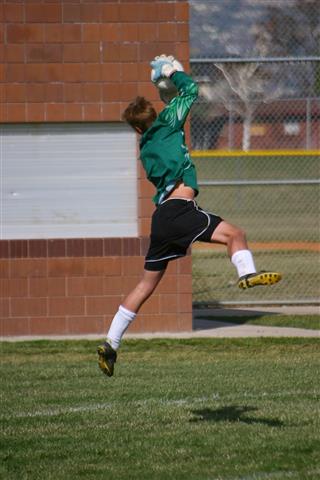 Goalie Leaping Catch