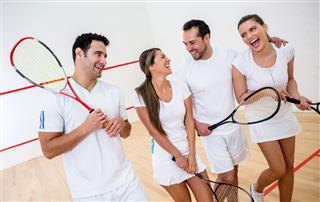 Group Of Squash Player