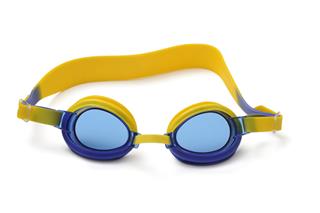 Blue And Yellow Swimming Goggles