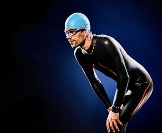 Man Swimmer Swimming Triathlon Ironman Isolated