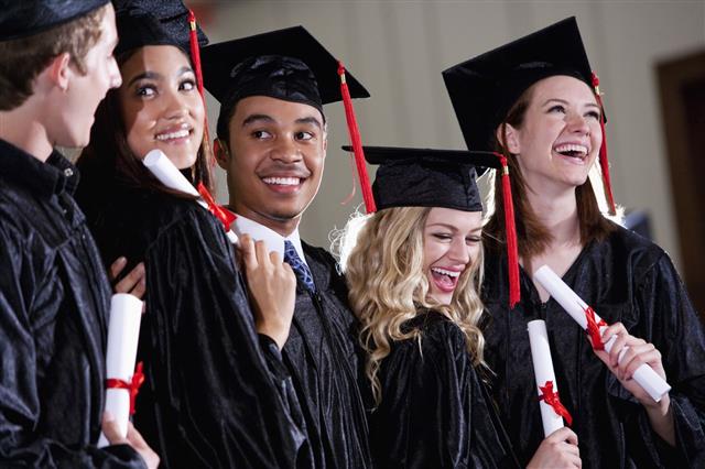 Students At Graduation