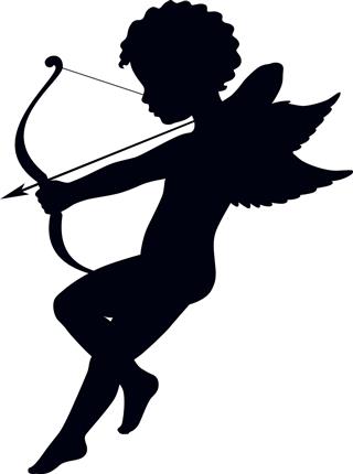 Cupid silhouette tattoo